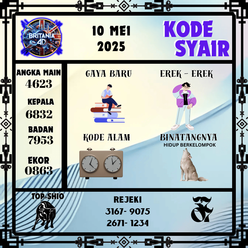 Kode Syair Britania Pools - Mei Pools