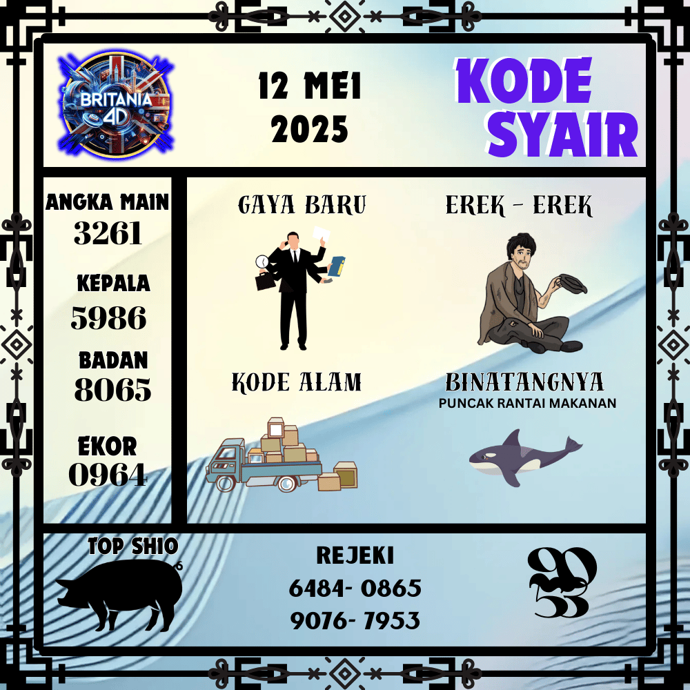 Kode Syair Britania Pools - Mei Pools