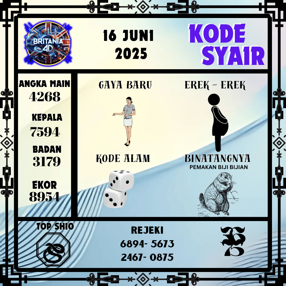 Kode Syair Britania Pools - Juni Pools