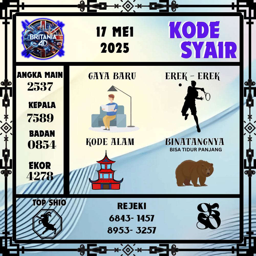 Kode Syair Britania Pools - Mei Pools
