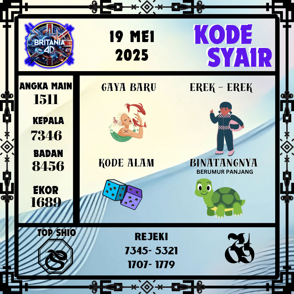 Kode Syair Britania Pools - Mei Pools