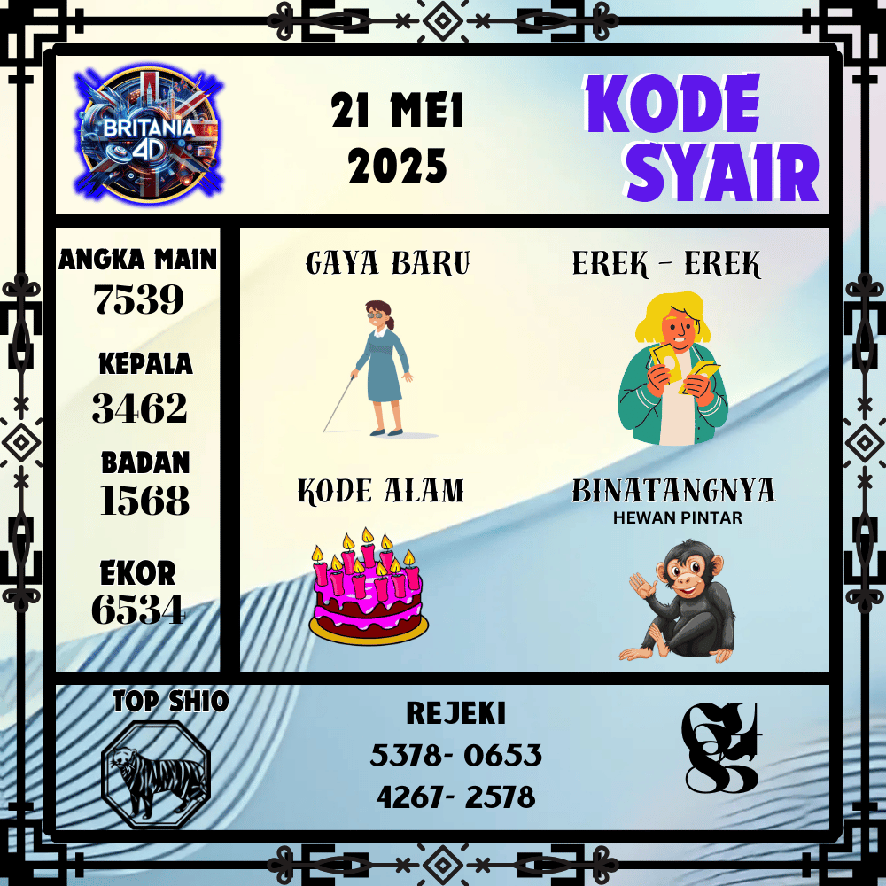 Kode Syair Britania Pools - Mei Pools