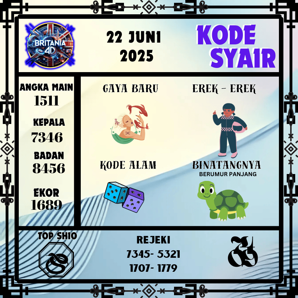 Kode Syair Britania Pools - Juni Pools