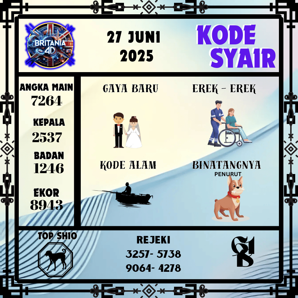 Kode Syair Britania Pools - Juni Pools