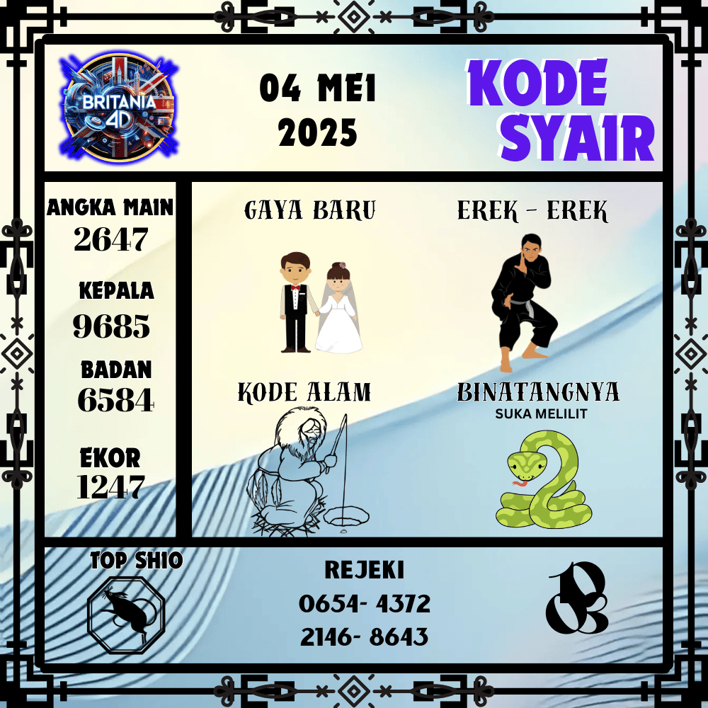 Kode Syair Britania Pools - Mei Pools