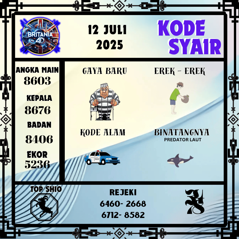 Kode Syair Britania Pools - Juli Pools