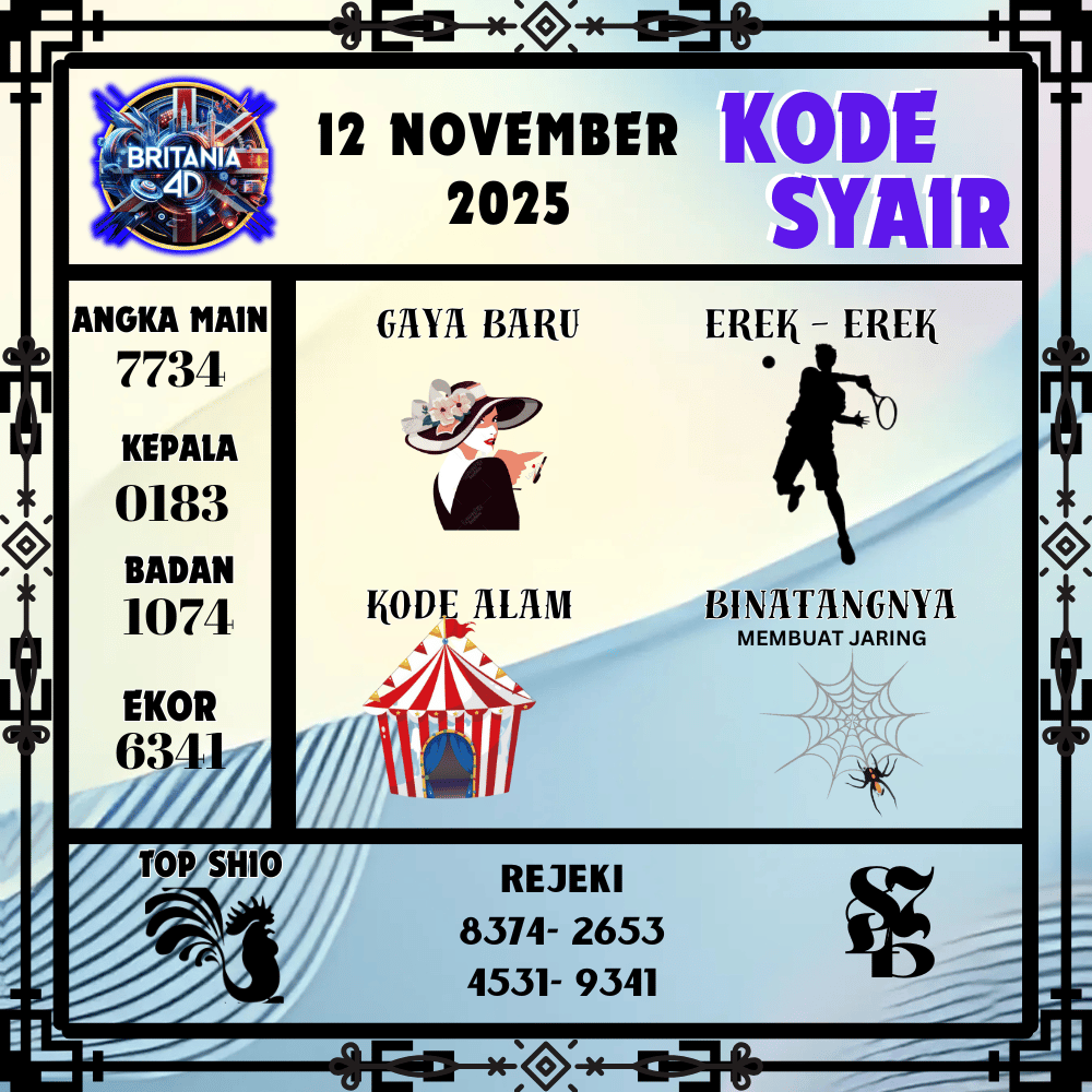 Kode Syair Britania Pools - November Pools