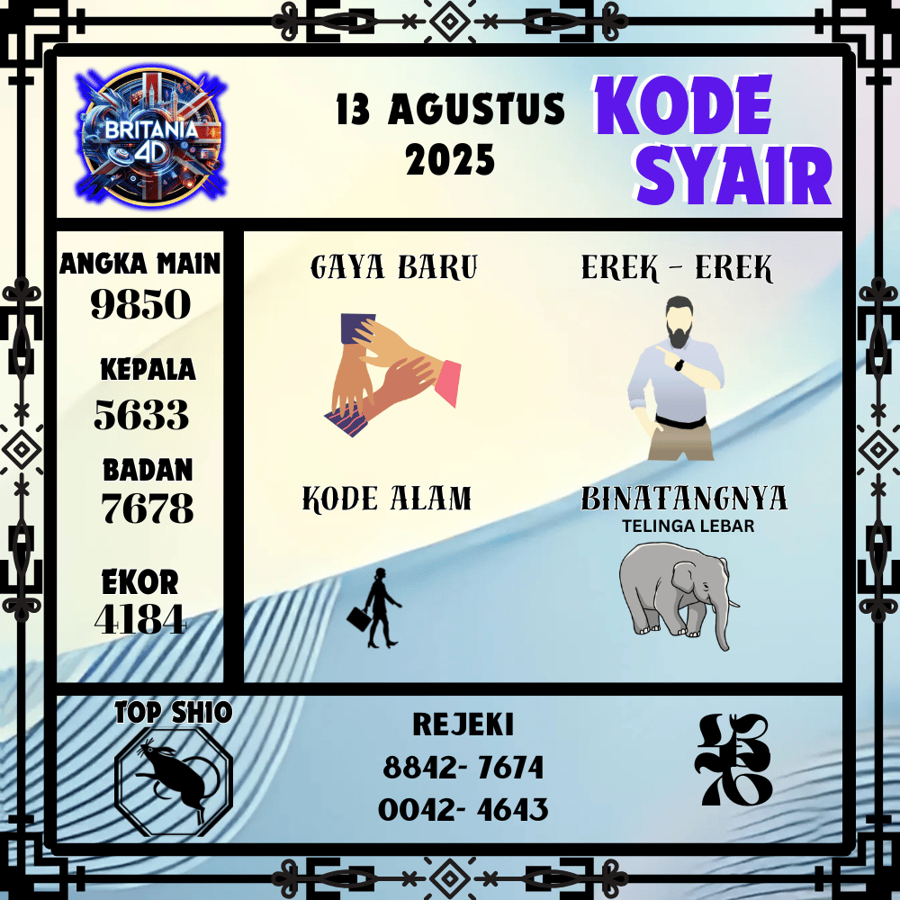 Kode Syair Britania Pools - Agustus Pools