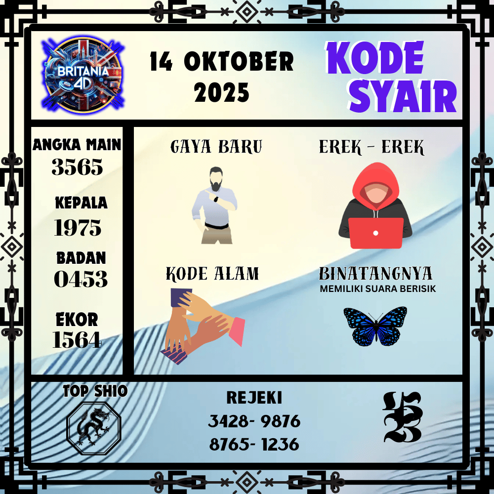 Kode Syair Britania Pools - Oktober Pools